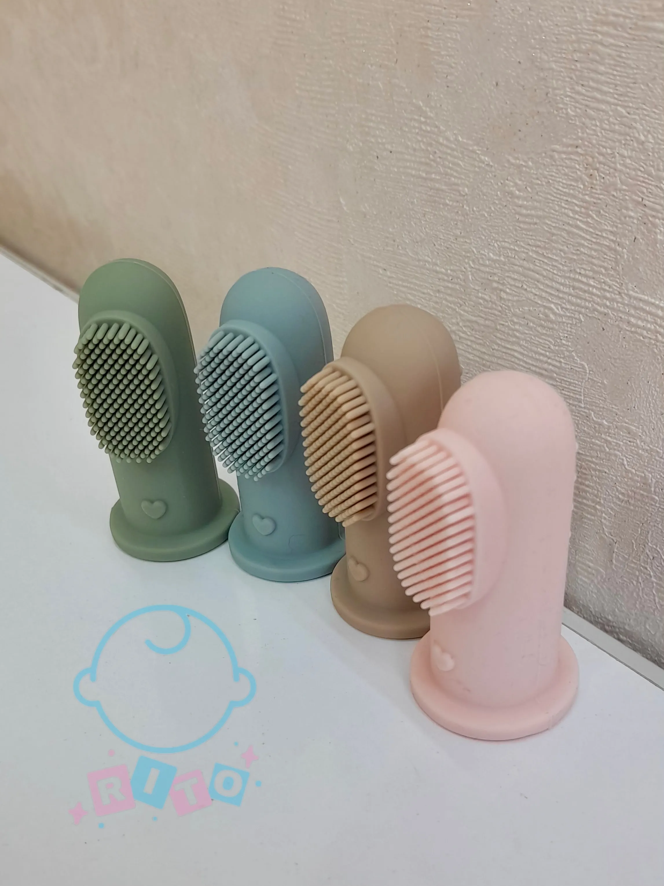 مسواک انگشتی سیلیکونی نوزاد قاب دار